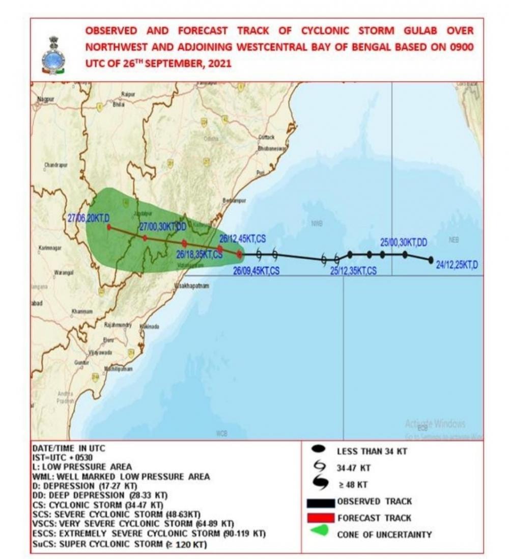The Weekend Leader - Cyclone 'Gulab' makes landfall on Andhra-Odisha coast